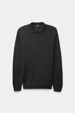 Polo manches longues en maille
