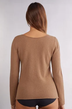 Pull en cachemire manches longues