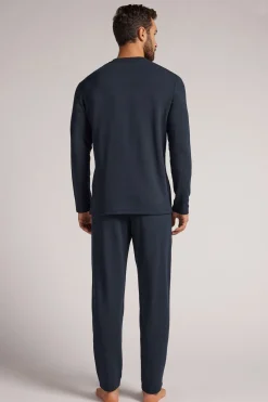 Set de pyjama long en molleton de modal