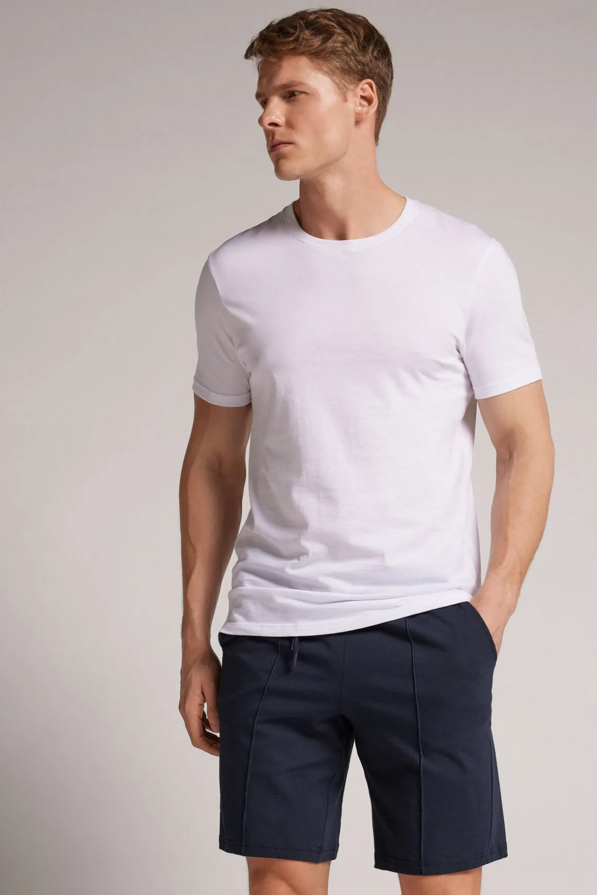 Short en coton avec nervure