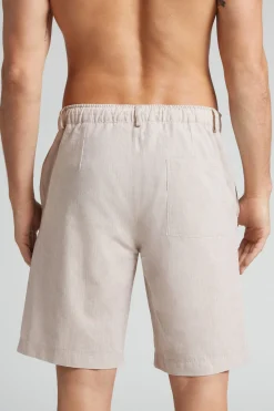 Short en lin et coton