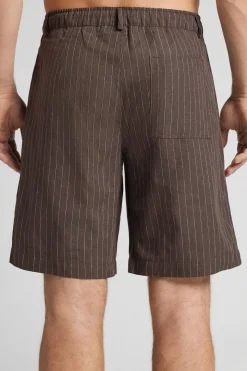 Short en lin et coton