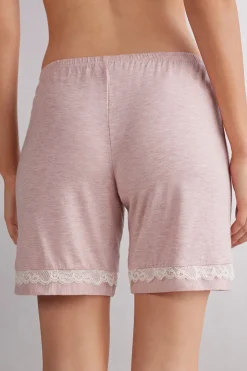 Short en modal et dentelle