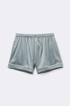 Short en soie avec bordure