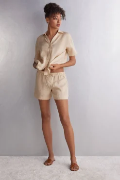 Short en toile de lin