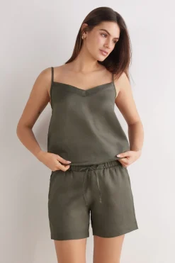 Short en toile de lin