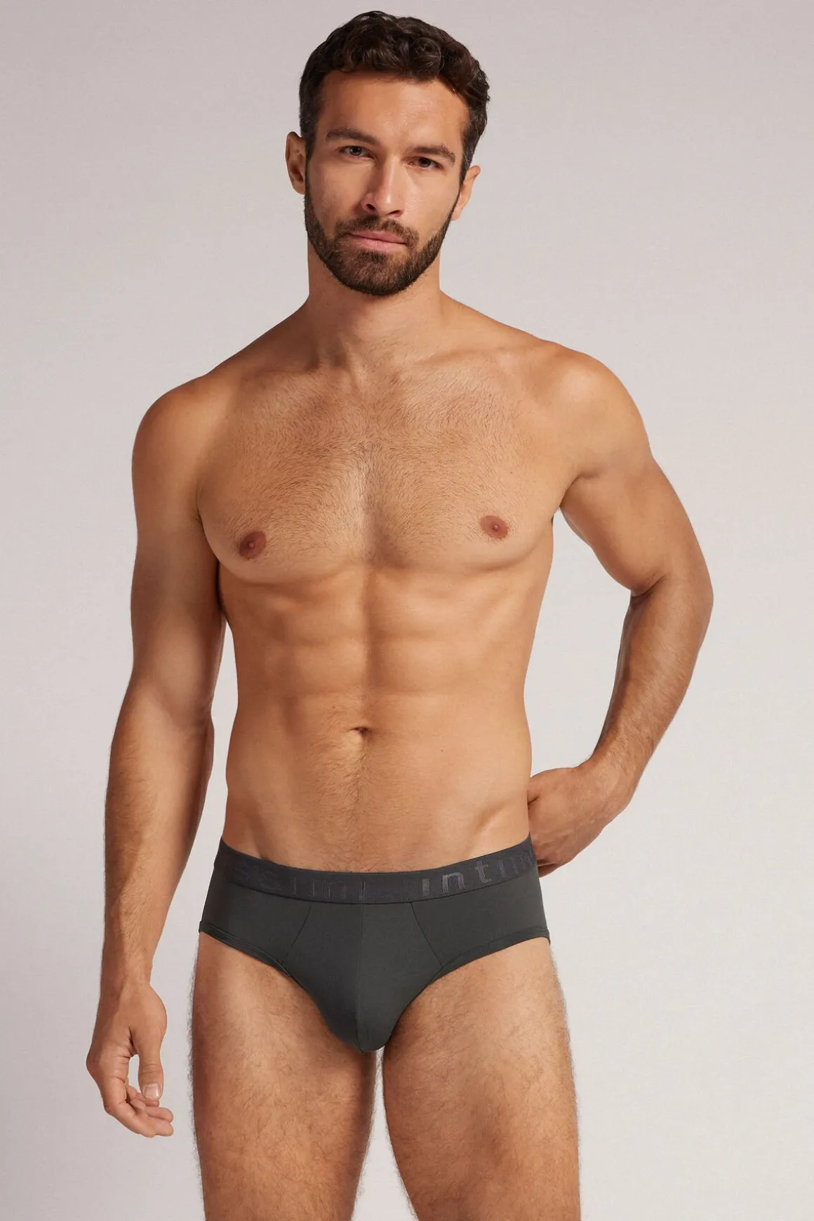 Slip pour homme en microfibre avec Élastique à logo