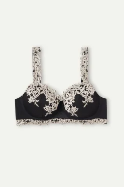 Soutien-gorge balconnet en dentelle florale