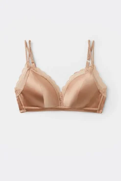 Soutien-gorge triangle sans armatures en soie TIZIANA