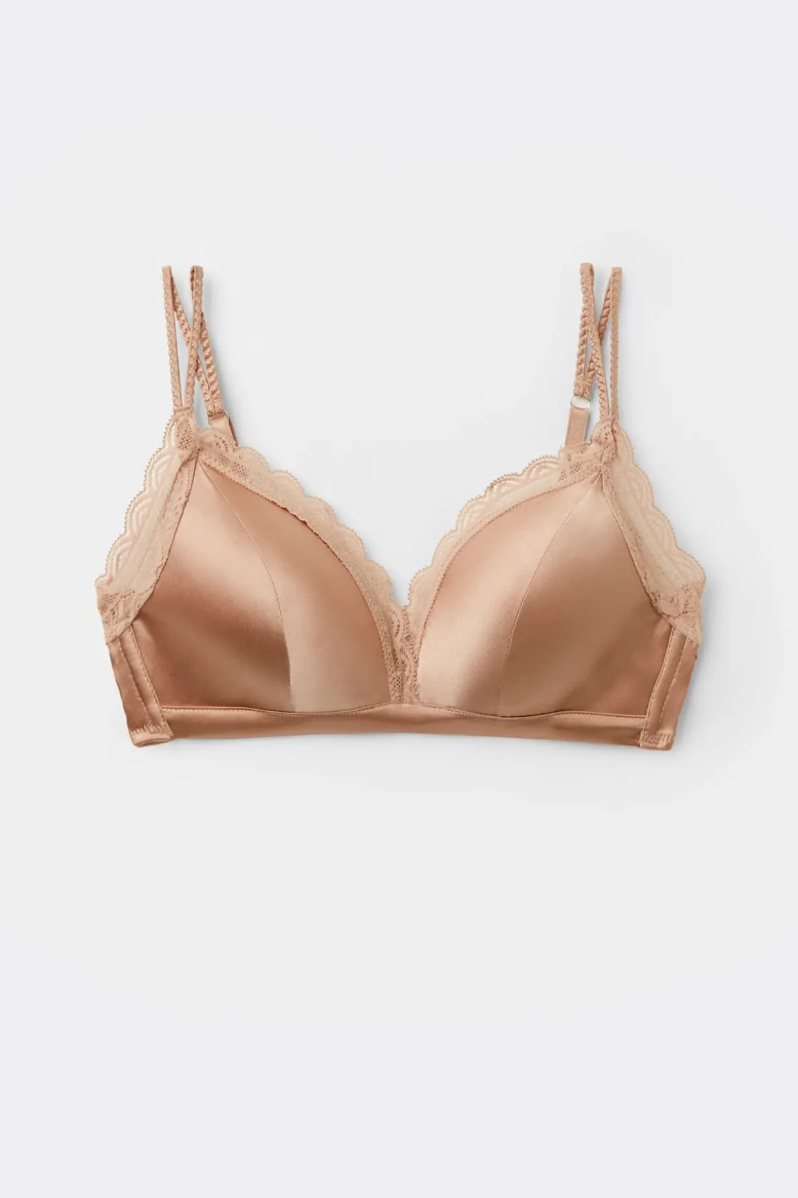Soutien-gorge triangle sans armatures en soie TIZIANA
