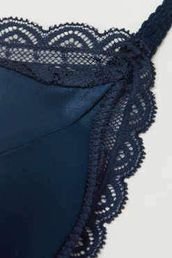 Soutien-gorge triangle sans armatures en soie TIZIANA
