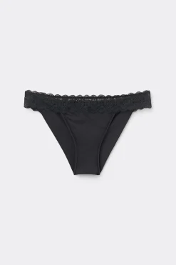 Tanga carioca en dentelle et microfibre