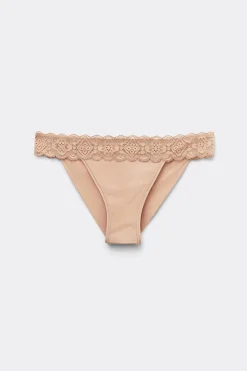Tanga carioca en dentelle et microfibre