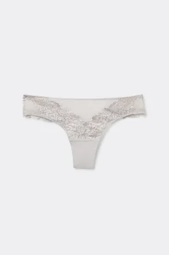 Tanga femme en dentelle florale