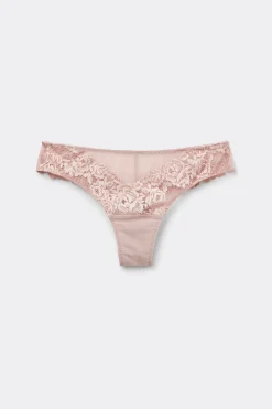 Tanga femme en dentelle florale