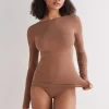 T-shirt à col bateau en coton THE SENSUAL COTTON