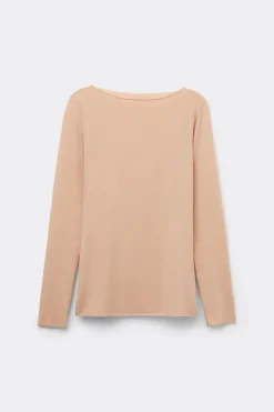T-shirt à col bateau en coton THE SENSUAL COTTON