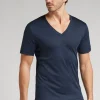 T-shirt à col en V en coton Premium mercerisÉ