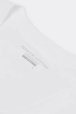 T-shirt à col en V en coton Premium mercerisÉ