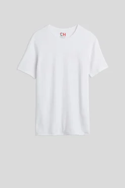 T-Shirt à Manches Courtes en Modal Cachemire