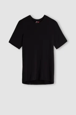 T-Shirt à Manches Courtes en Modal Cachemire