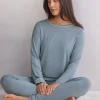 T-shirt à manches longues en modal