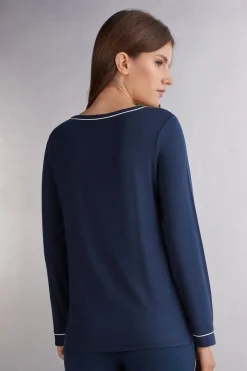 T-shirt à manches longues en modal