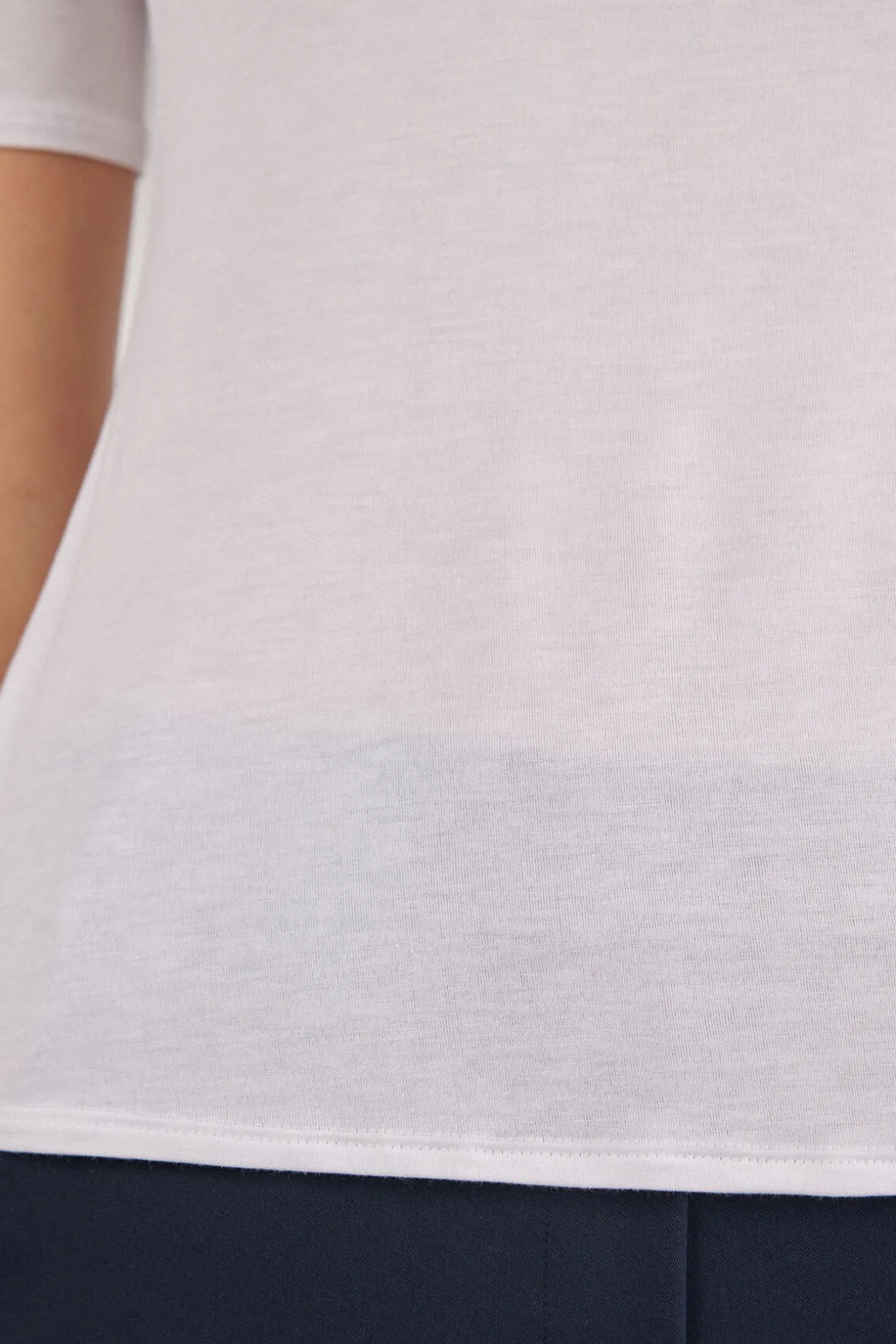 T-shirt col bateau en Fresh Bamboo