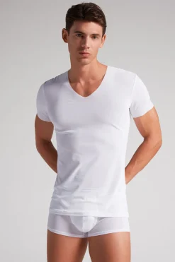 T-Shirt en Micro-RÉsille Sans Ourlet