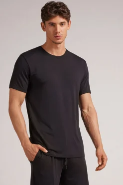 T-shirt en modal et soie