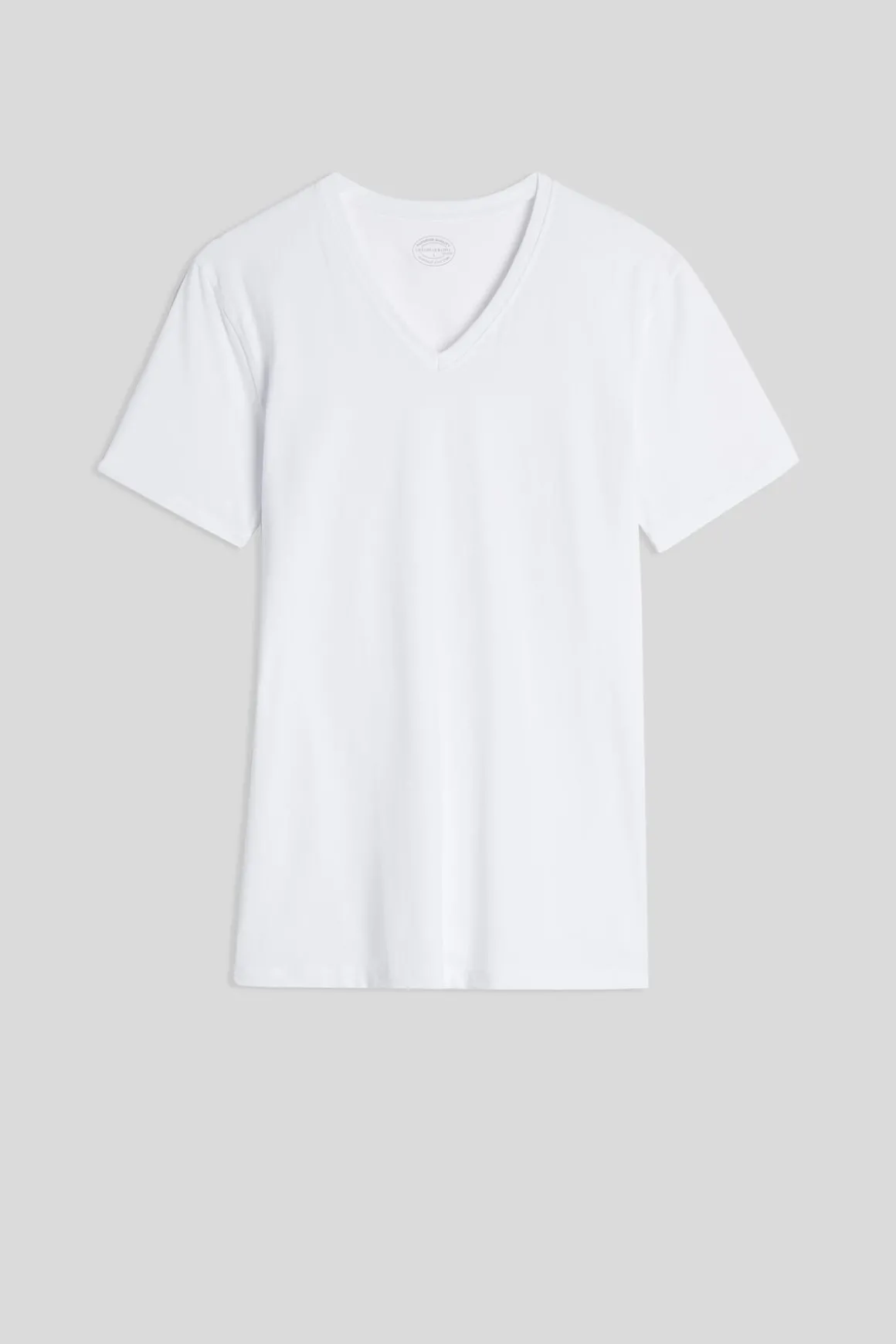 T-shirt homme col en V en coton Superior ÉlasticisÉ