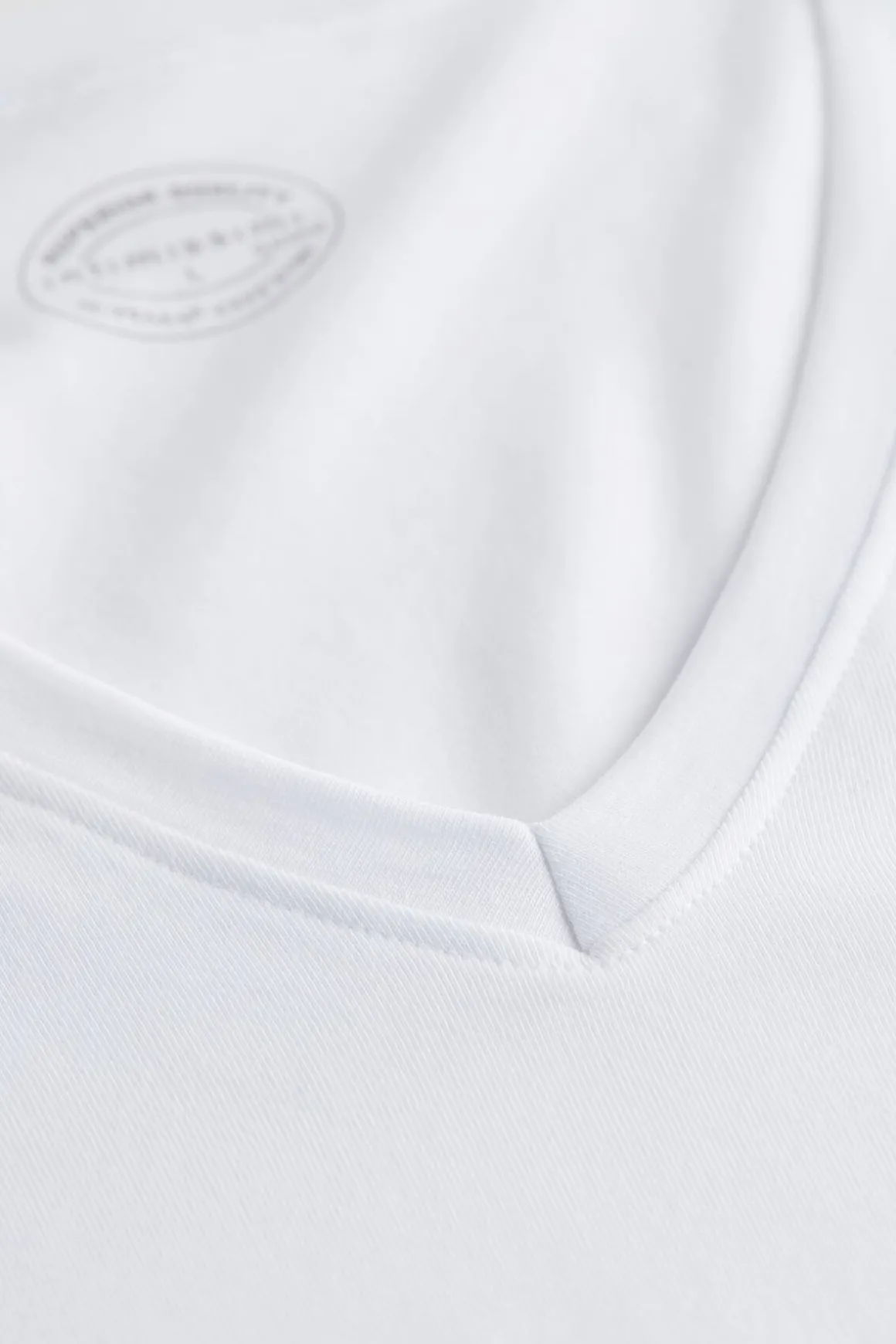 T-shirt homme col en V en coton Superior ÉlasticisÉ