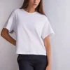 T-shirt manches courtes boxy en coton