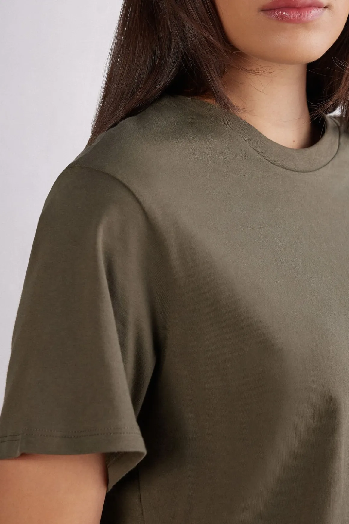 T-shirt manches courtes boxy en coton