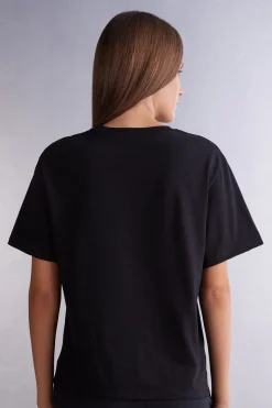 T-shirt manches courtes boxy en coton