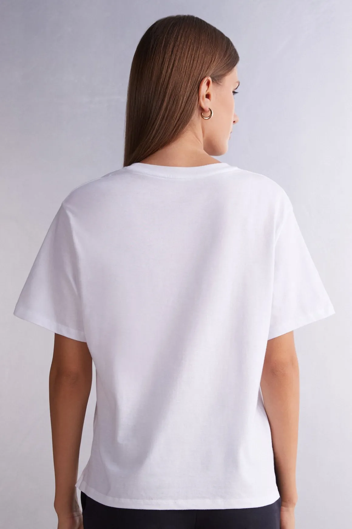 T-shirt manches courtes boxy en coton