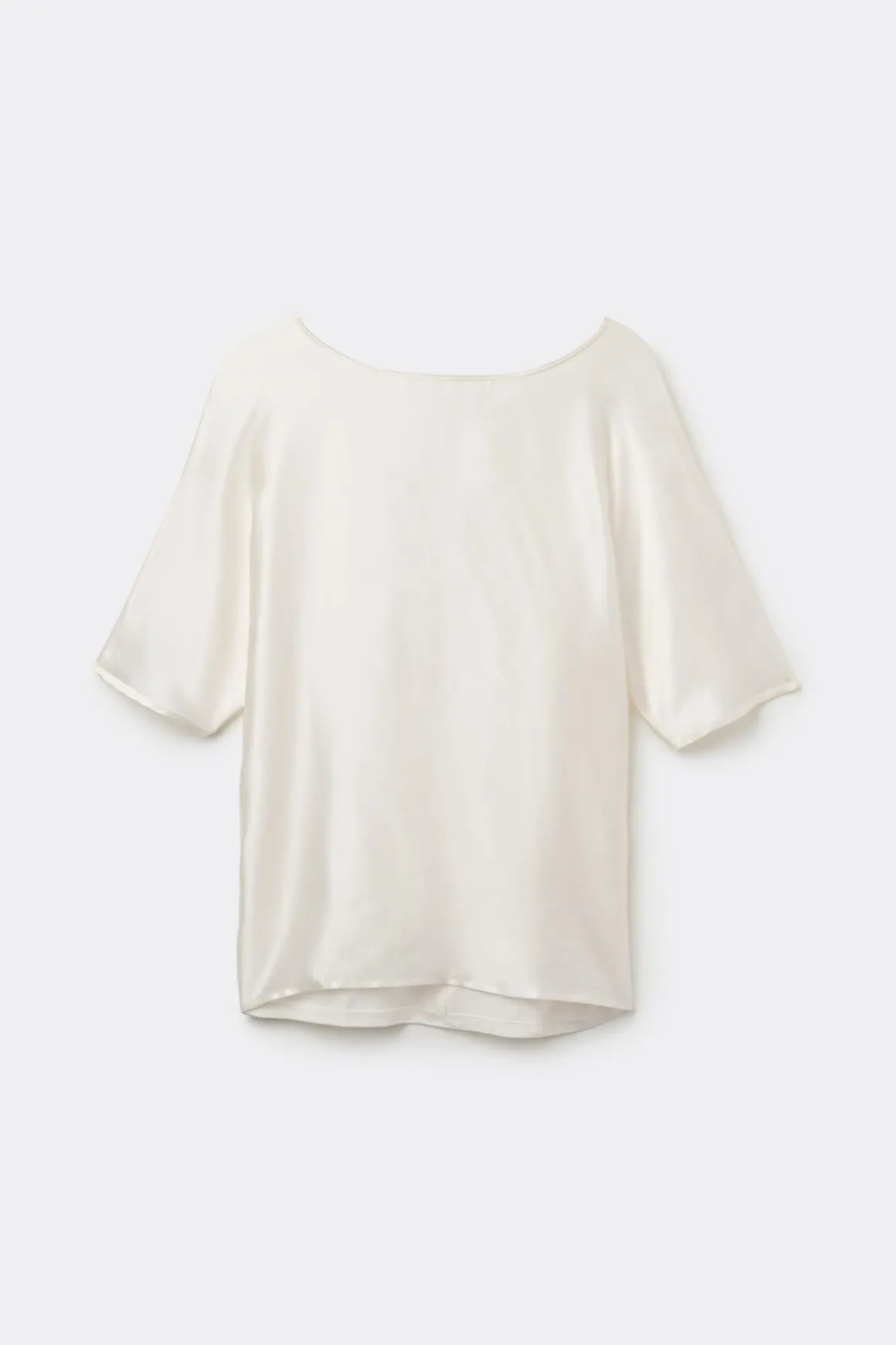 T-shirt manches courtes en soie et modal