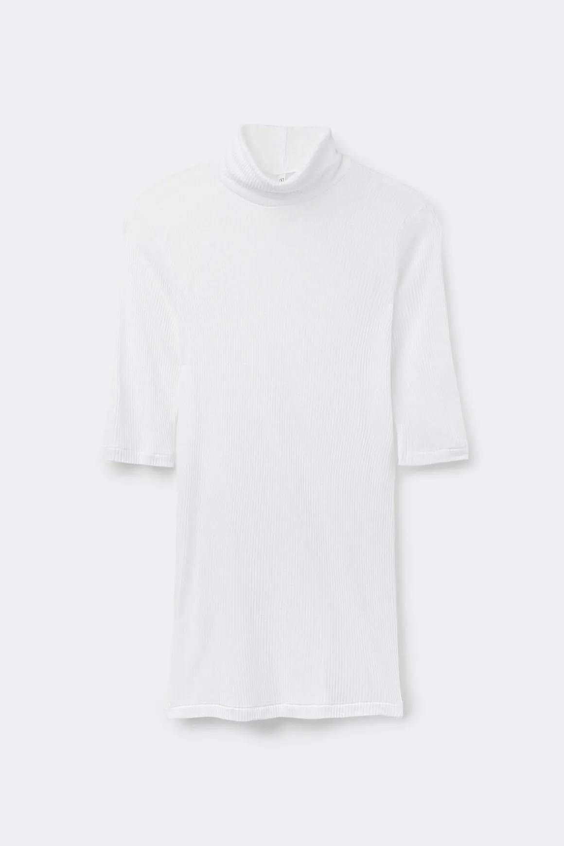 T-shirt manches longues cachemire lÉger côtelÉ