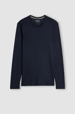 T-Shirt Manches Longues en Laine MÉrino Col Rond