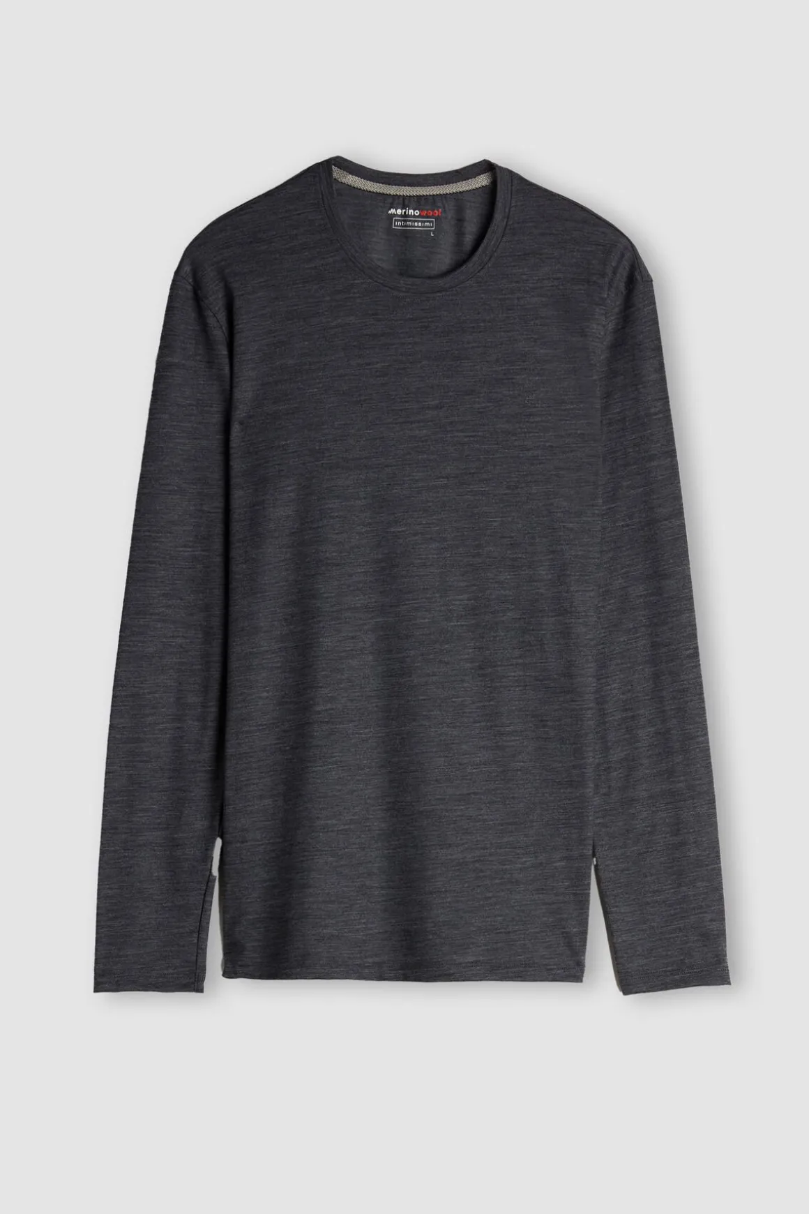T-Shirt Manches Longues en Laine MÉrino Col Rond