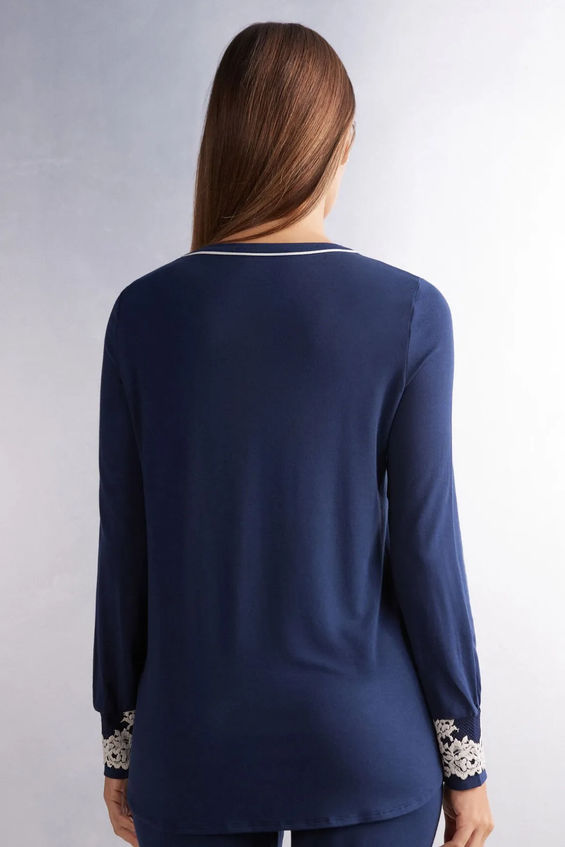T-shirt manches longues en modal PRETTY FLOWERS