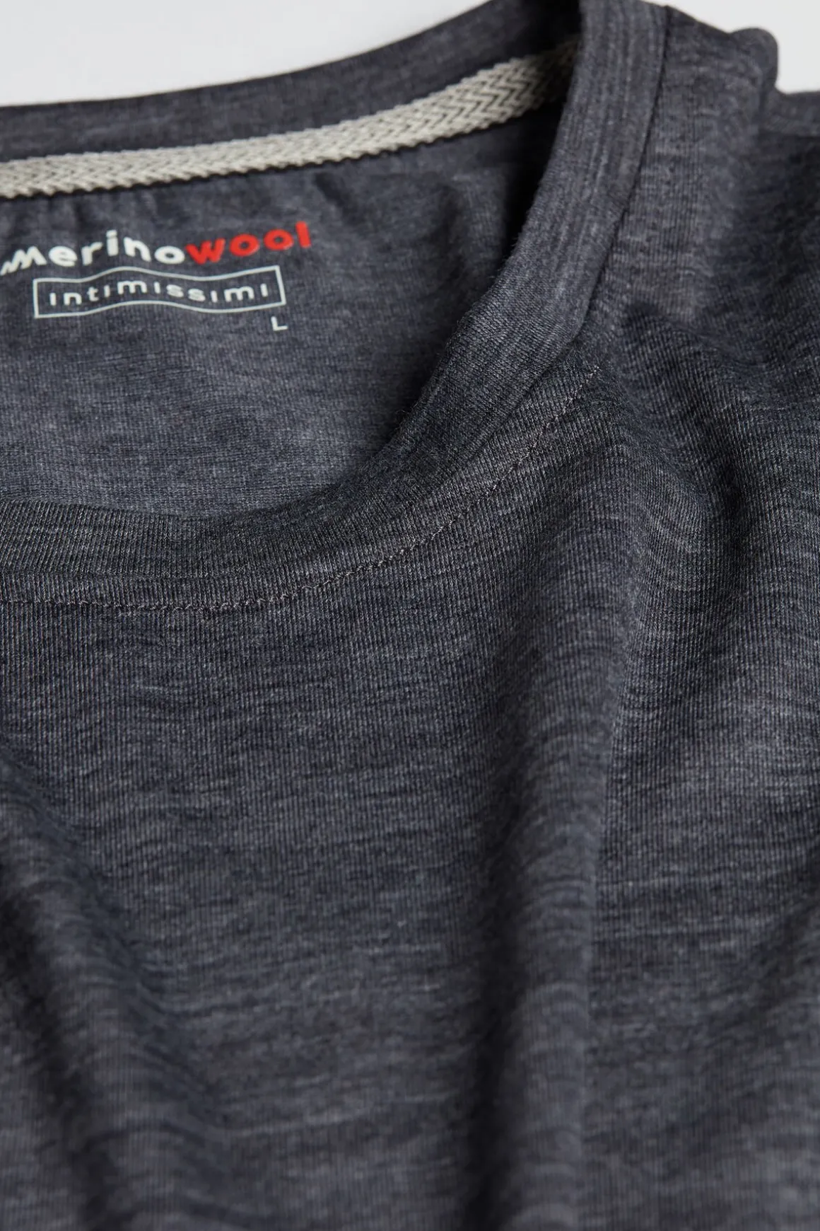 T-Shirt Manches Longues en Laine MÉrino Col Rond