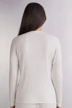T-shirt manches longues ouvert devant en modal CHIC COMFORT